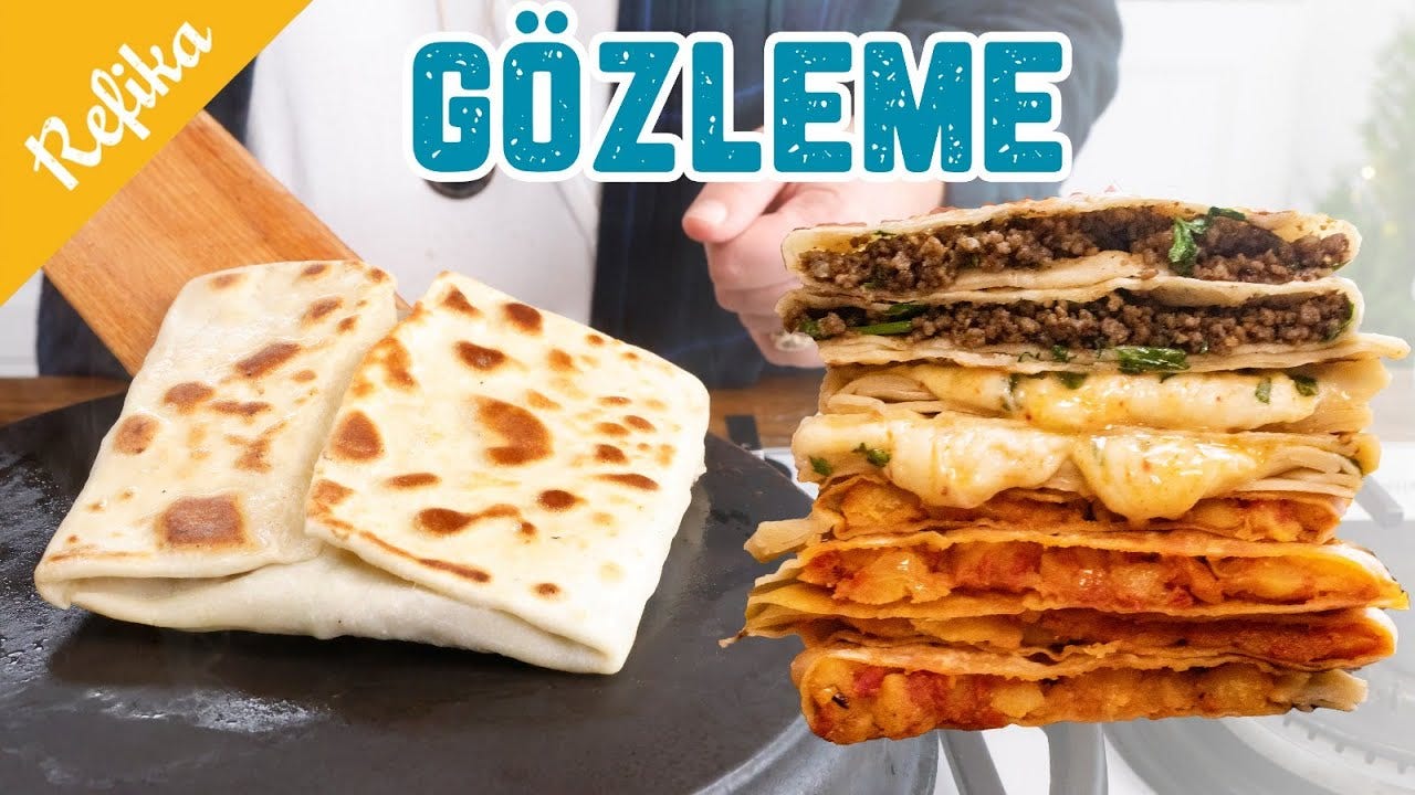 GÖZLEME: Favorite TURKISH Street Food 😍 4 Delicious & Easy Fillings! Perfect for Breakfast or Lunch - YouTube GÖZLEME: Favorite TURKISH Street Food 😍 4 Delicious & Easy Fillings! Perfect for Breakfast or Lunch - YouTube