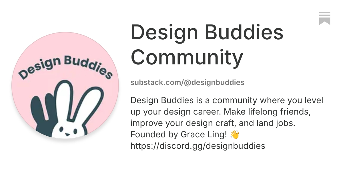 Design Buddies Community | Substack
