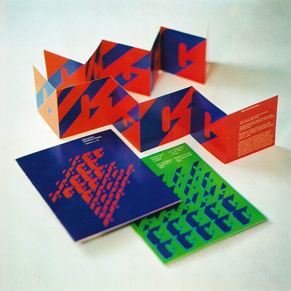 Freddi Jaggi & Gottschalk+Ash's 1973 logo for Claude Neon.