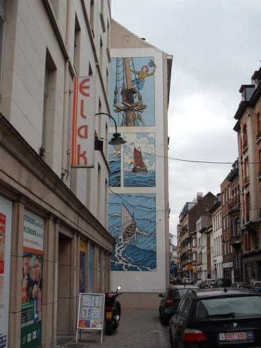 Brussels comic wall Brussels comic wall