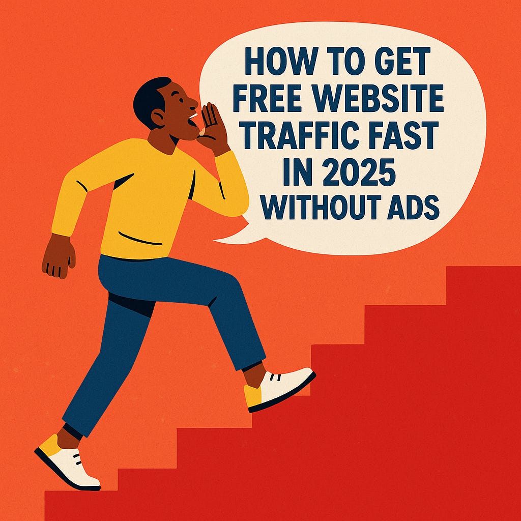 “How to get free website traffic fast in 2025 without ads”