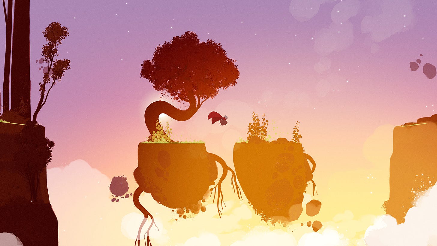 Laufen und Springen durch digitale Welten; Videospiel: NEVA (2024, Nomada Studio) Laufen und Springen durch digitale Welten; Videospiel: NEVA (2024, Nomada Studio)