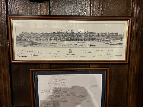 Photos of Dambusters memorabilia in the Squadron Bar at Petwood Hotel, Woodhall Spa, Lincolnshire
