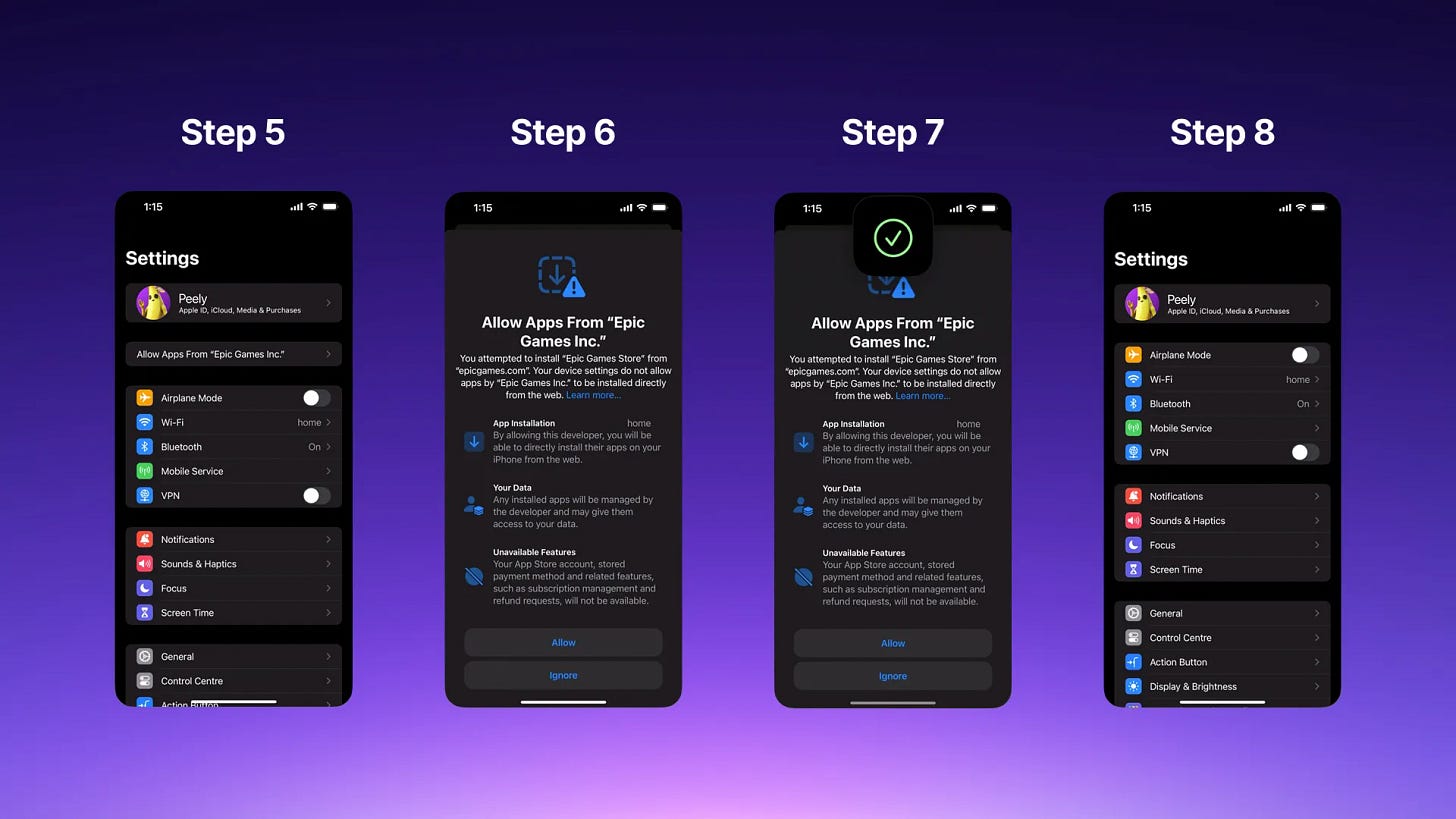 Pasos para instalar una App en una App Store alternativa antes de iOS 18.6