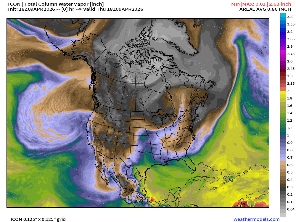 April 9, 2026 Thursday Spring Weather - by Dr. Ryan Maue