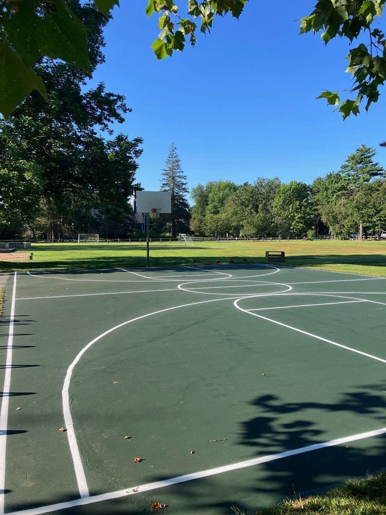 photo of the front basketball court at MCS