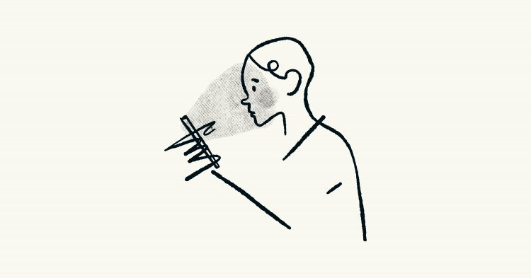 illustration of a person reading news from their mobile phone
