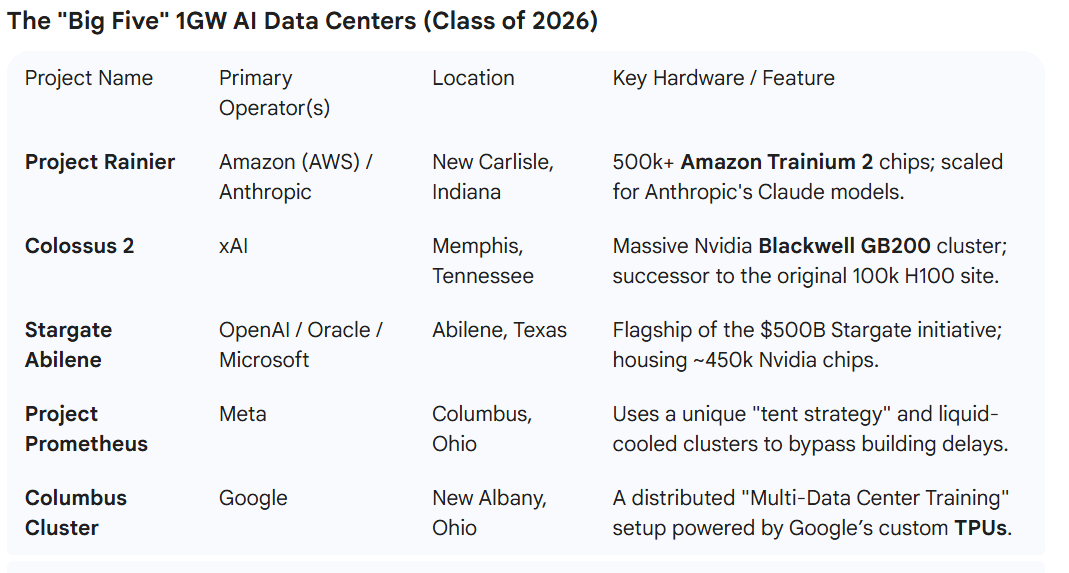 Gigawatt sized Era of AI infrastructure – Energy implications and a ...