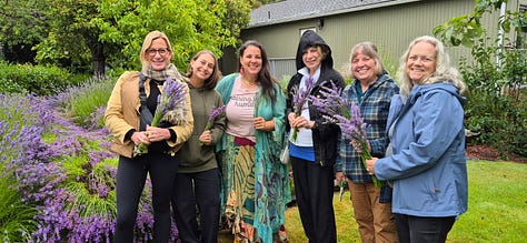 Jessica DeYoung led this retreat north of Brookings Oregon where we got to play on the beach, watch the waves, stay in a lovely AirBNB and walk through the redwoods.