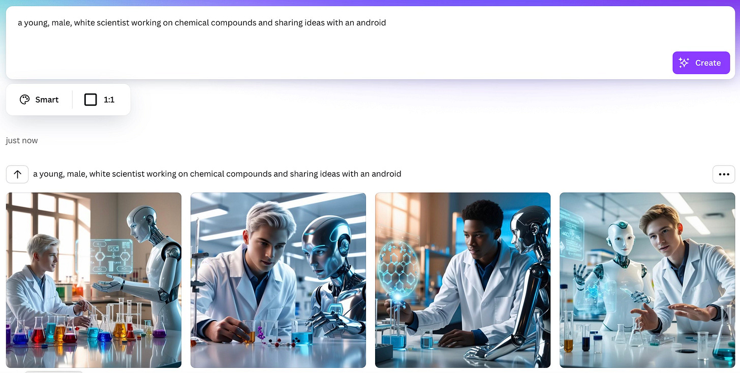 Images generated by the new Canva image generator, Dream Lab