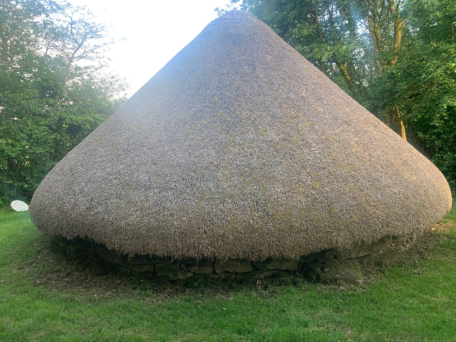 A thatched Celtic roundhouse