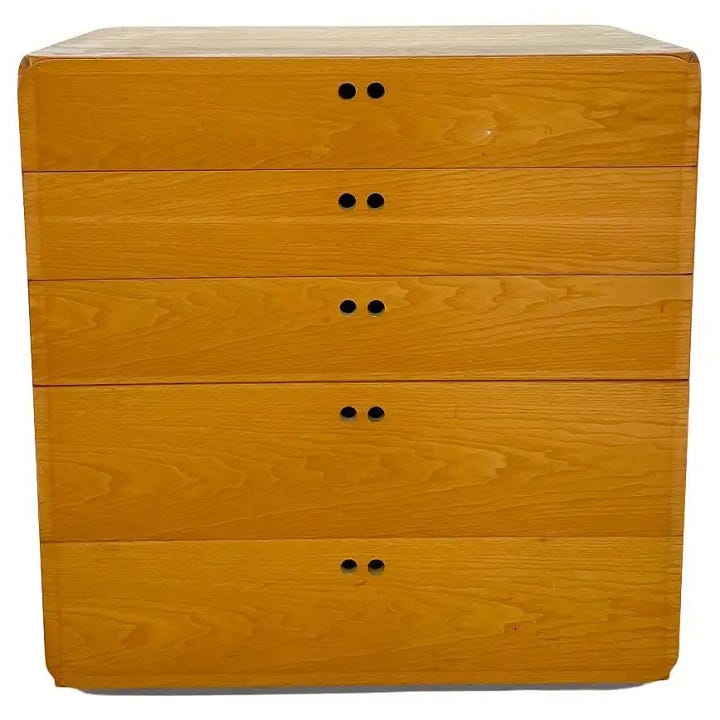 two vintage chest of drawers