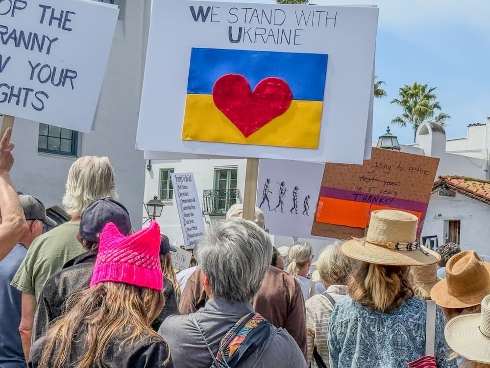 Hands Off" Protest Draws Thousands in Santa Barbara, Millions Nationwide  Against Trump and Musk - edhat