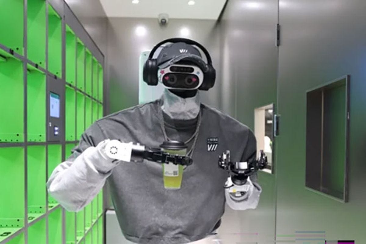 A robot serving up coffee in a dystopian future... no, wait - Modern day Beijing