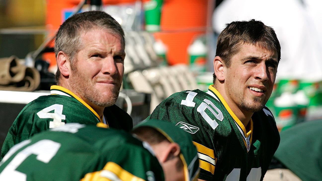 Brett Favre says he thinks Aaron Rodgers won't finish career with Packers -  ESPN