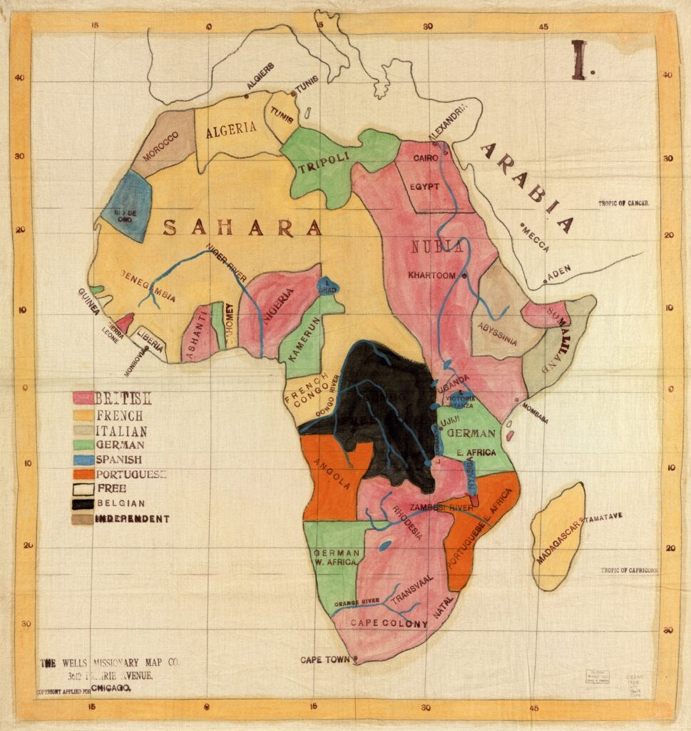 Mapa colonial de África (1908) Mapa colonial de África (1908)