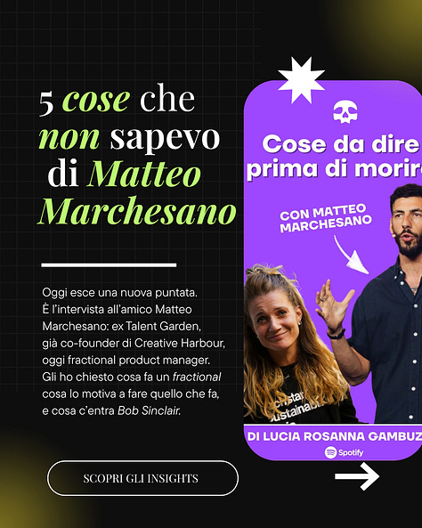 5 Cose che non sapevo di Matteo Marchesano e che ho scoperto intervistandolo.