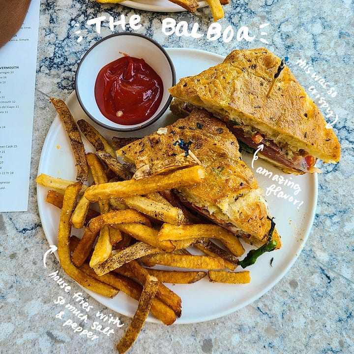 L'Ostrica's The Balboa sandwich