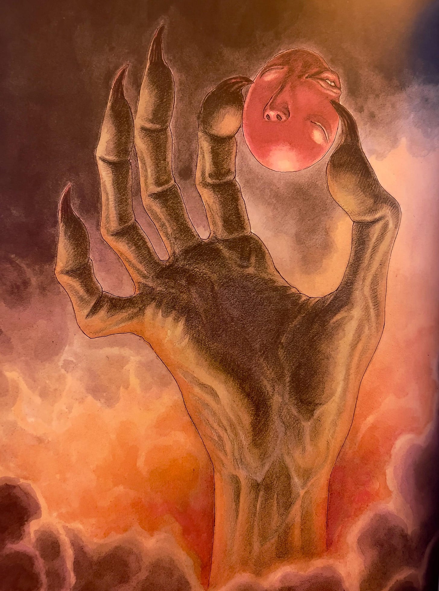 Original color artwork from the manga series, Berserk.