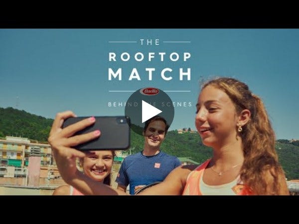 Barilla | Behind the scenes of The Rooftop Match with Roger Federer Barilla | Behind the scenes of The Rooftop Match with Roger Federer