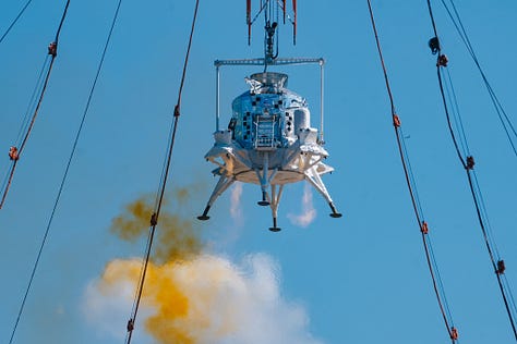 Lanyue during its test in the gravity simulator.