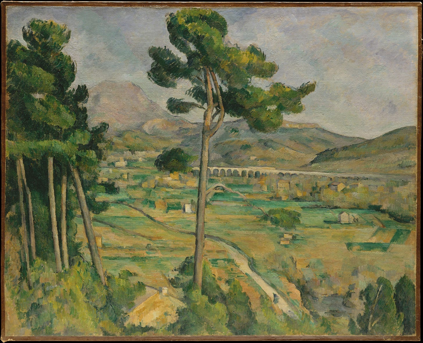 Mont Sainte-Victoire and the Viaduct of the Arc River Valley by Paul Cézanne, 1882 to 1885 Mont Sainte-Victoire and the Viaduct of the Arc River Valley by Paul Cézanne, 1882 to 1885