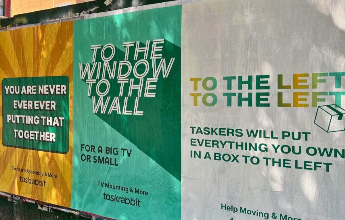 TaskRabbit Turns Everyday Lyrics into Memorable Urban Ad Moments