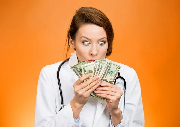 Greedy doctor Stock Photos, Royalty Free Greedy doctor Images |  DepositPhotos