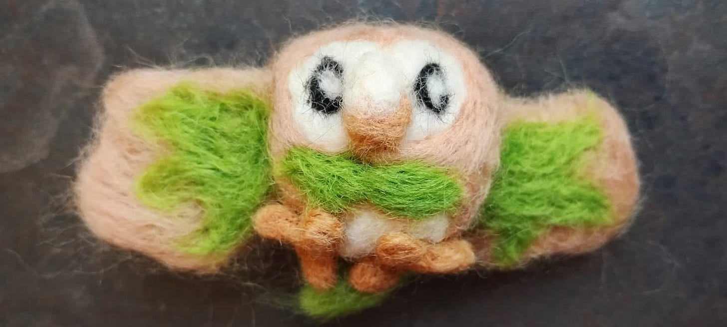 My Rowlet felt plush