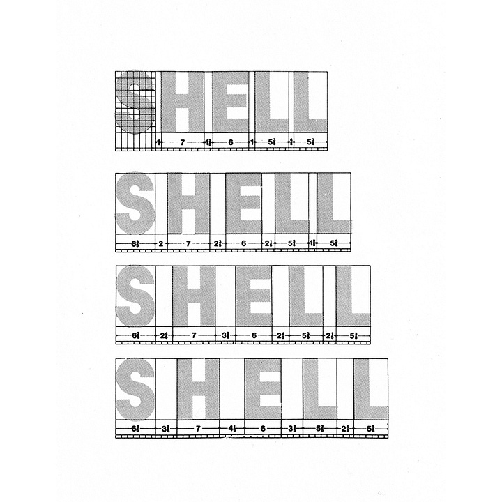 Shell logo and corporate identity proposal by Japanese designer Yusaku Kamekura