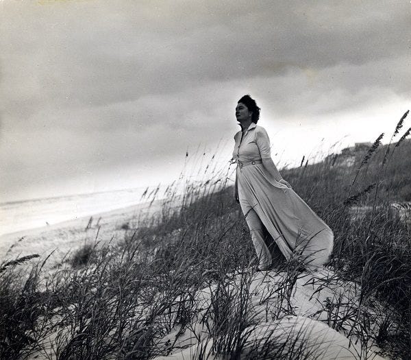 Marjorie Kinnan Rawlings at Crescent Beach, Florida