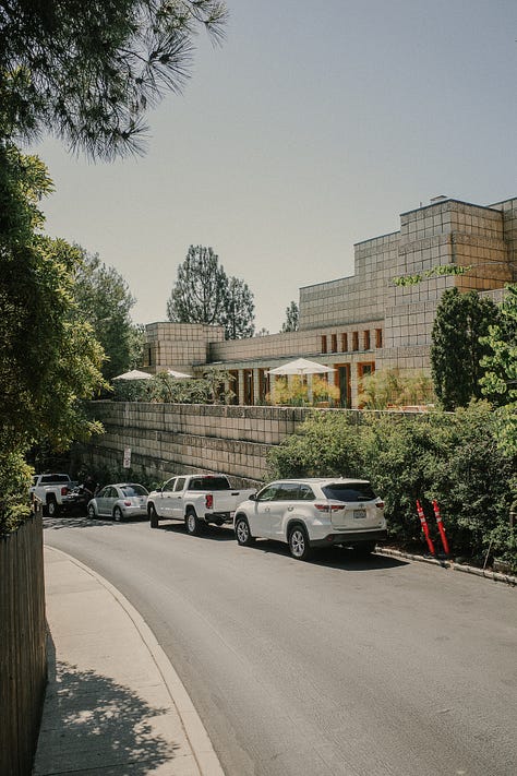 A few of Patrick's favorite homes around LA (Eames, Ennis, Hollyhock, Lautner, Schindler, Neutra)