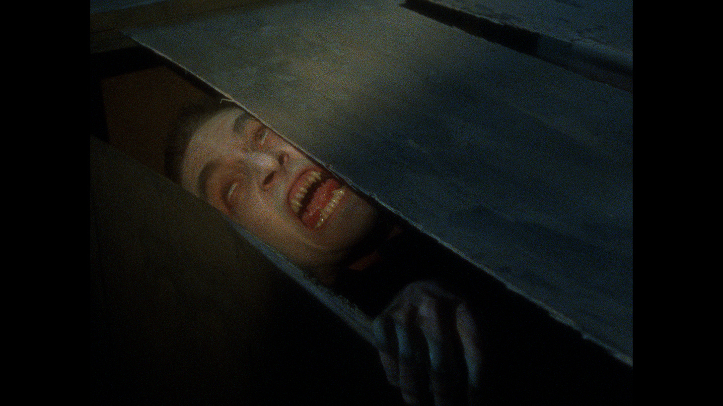 Habit | Still features a vampiric face underneath a hatch door.