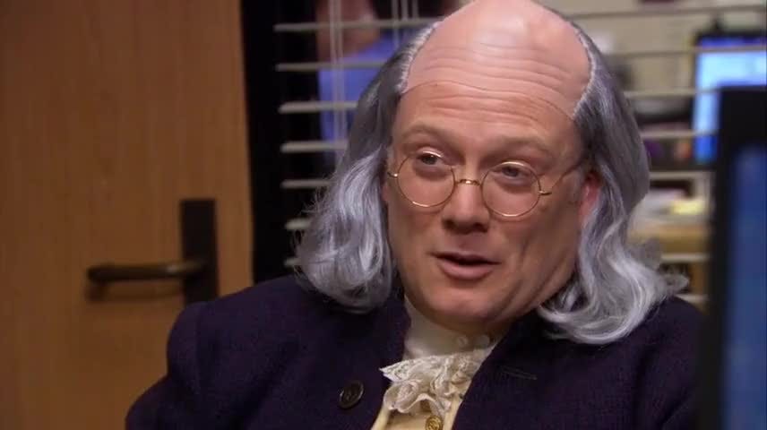 YARN | They are the gentler sex. | The Office (2005) - S03E14 Ben Franklin  | Video clips by quotes | 7f4cf33f | 紗