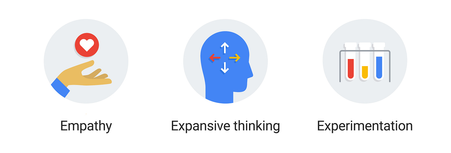 Design thinking in three principles - Think with Google