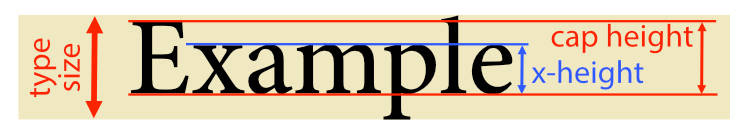 graphic explaining type size
