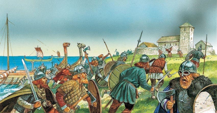 World History on Twitter: "Viking Raids on the shores of Britain ...