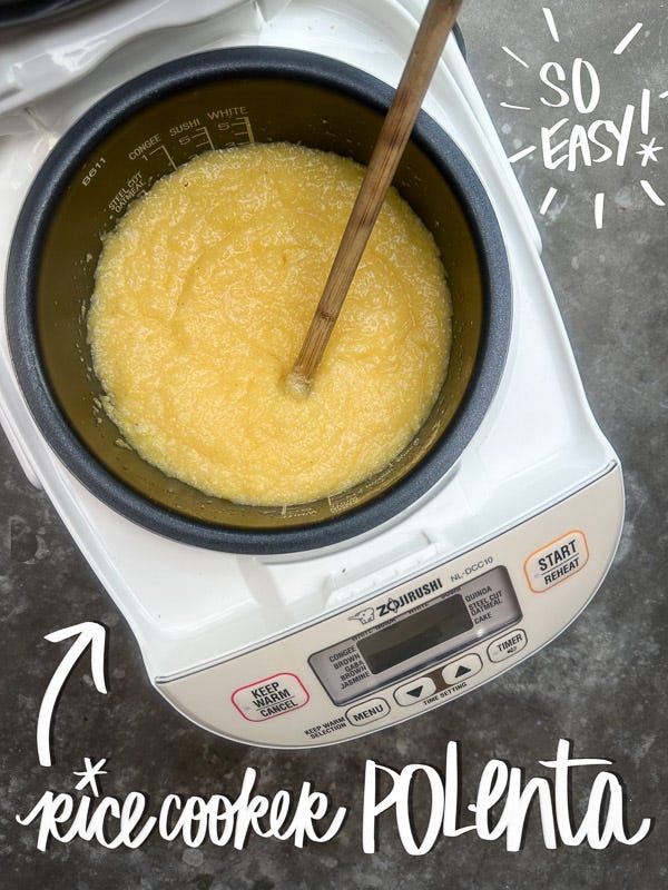 This rice cooker polenta recipe is an easy, hands-off way to make creamy polenta without constant stirring, perfect for weeknight dinners and meal prep. This rice cooker polenta recipe is an easy, hands-off way to make creamy polenta without constant stirring, perfect for weeknight dinners and meal prep.