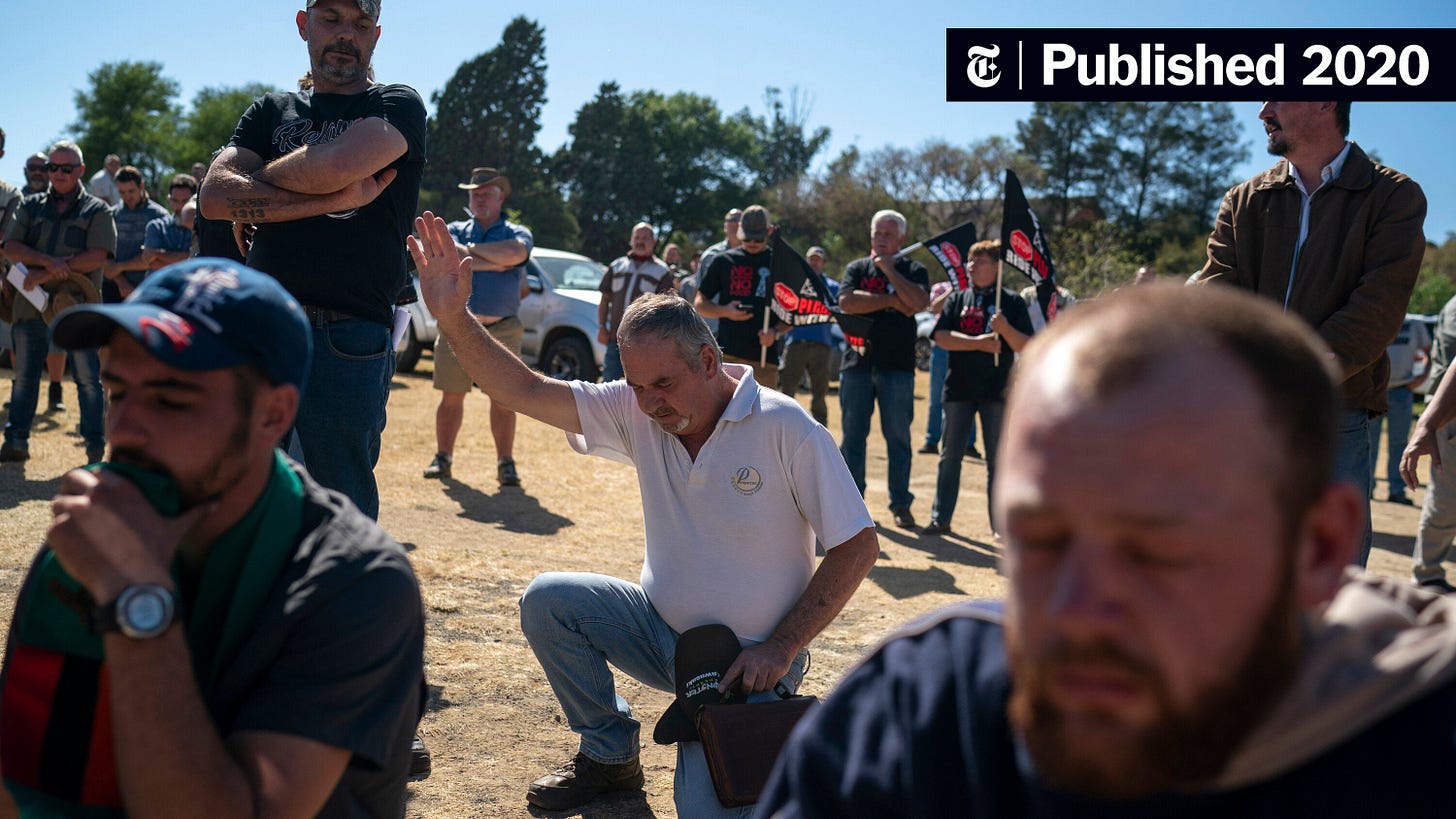 Killing of White Farmer Becomes a Flash Point in South Africa - The New  York Times