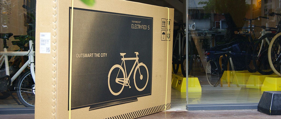 TV, or not TV: How bike brand Van Moof changed the behavior of parcel carriers by changing their packaging deisgn TV, or not TV: How bike brand Van Moof changed the behavior of parcel carriers by changing their packaging deisgn
