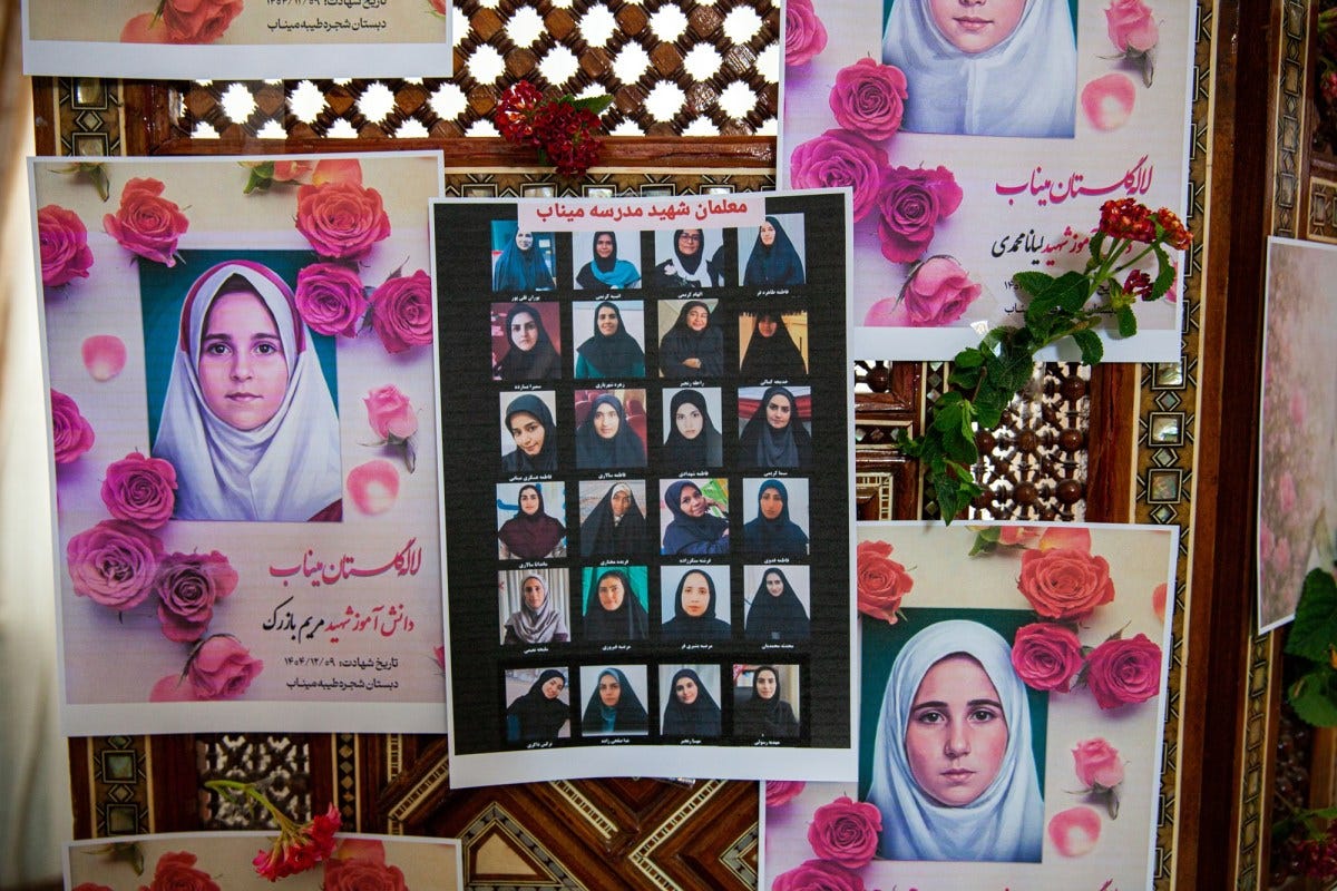Portraits of children killed in the strike on Shajarah Tayyebeh elementary school in Minab, Iran. Portraits of children killed in the strike on Shajarah Tayyebeh elementary school in Minab, Iran.