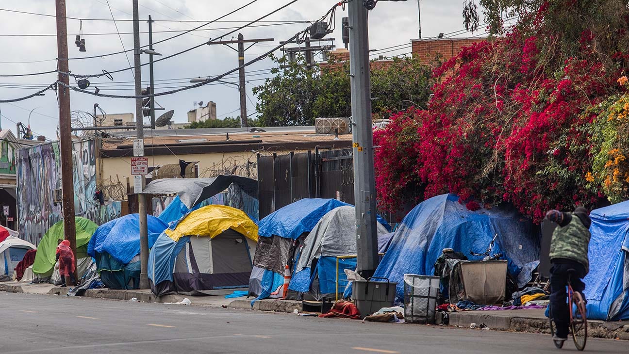 Los Angeles Skid Row Tent City