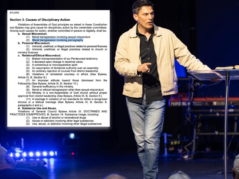 Do pastor's sex videos constitute porn violation?