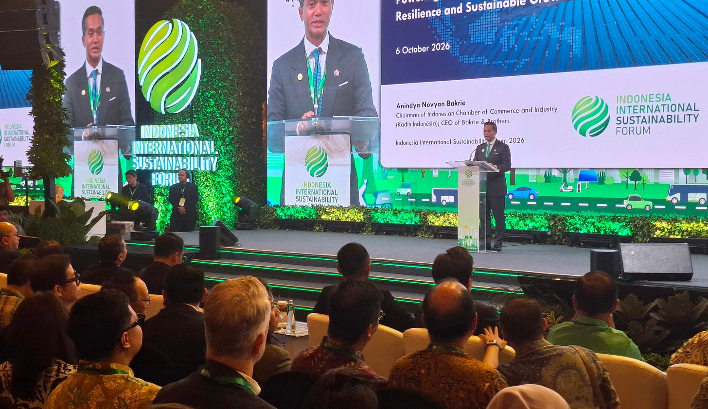 Indonesian Chamber of Commerce and Industry Chairman Anindya Bakrie delivers his remarks, highlighting Indonesia’s opportunity to strengthen its energy security and independence amid global uncertainty Indonesian Chamber of Commerce and Industry Chairman Anindya Bakrie delivers his remarks, highlighting Indonesia’s opportunity to strengthen its energy security and independence amid global uncertainty