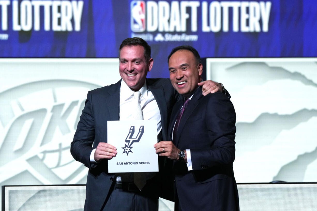 Spurs big winners by drawing No. 1 NBA draft pick; Blazers move up to No. 3  - The Columbian