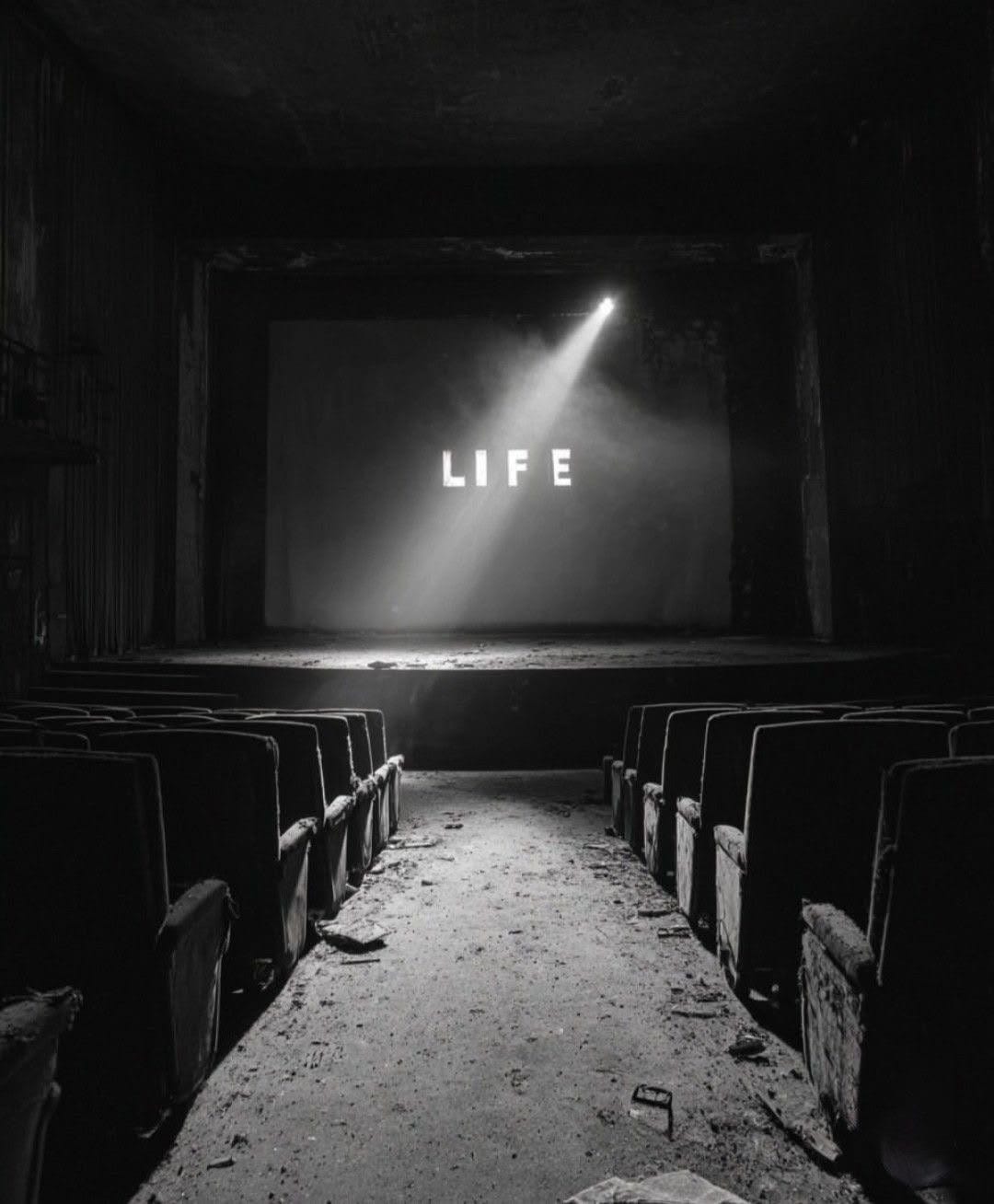 May be a black-and-white image of text that says 'LIFE LIFE' May be a black-and-white image of text that says 'LIFE LIFE'