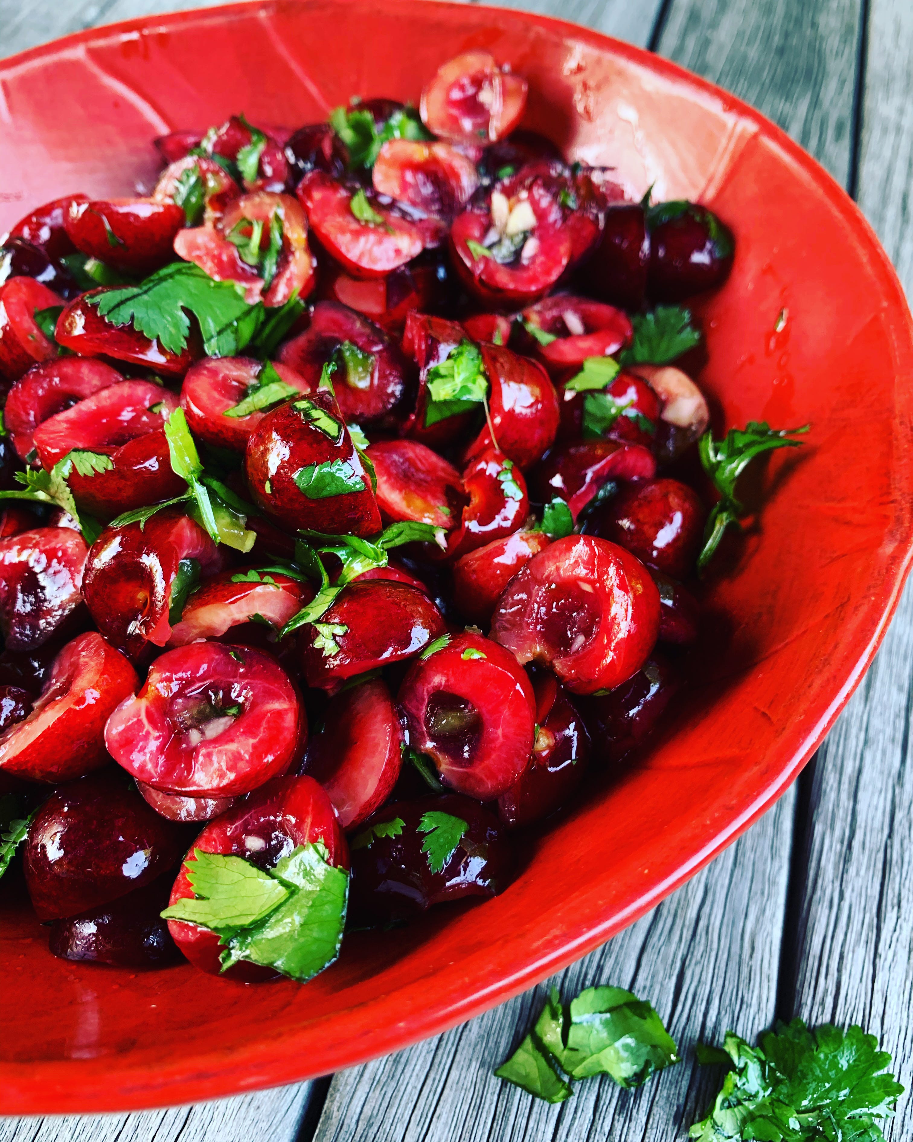A Splendid Spicy Cherry Salad - by emily nunn