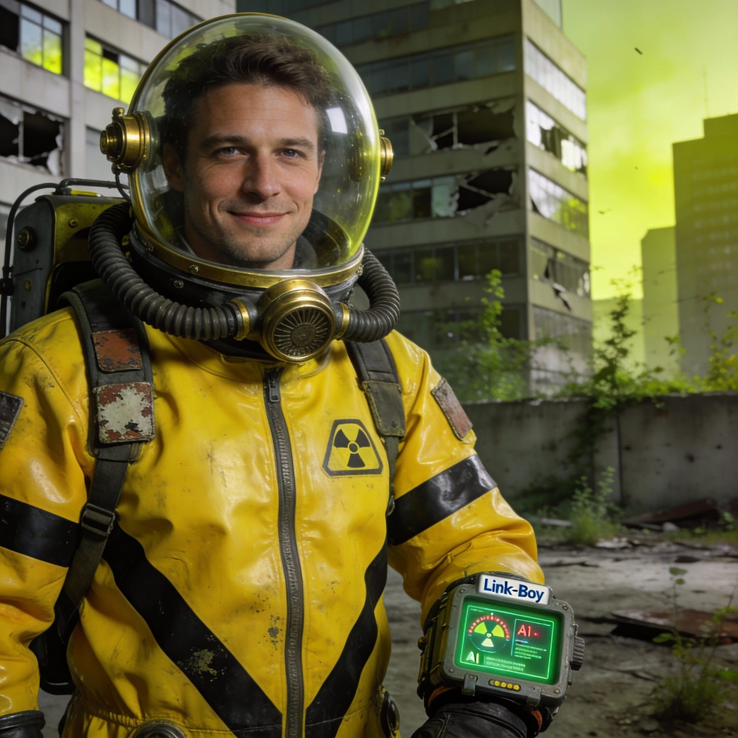 Jim Benson in LinkedIn hazmat suit navigating the social media wasteland