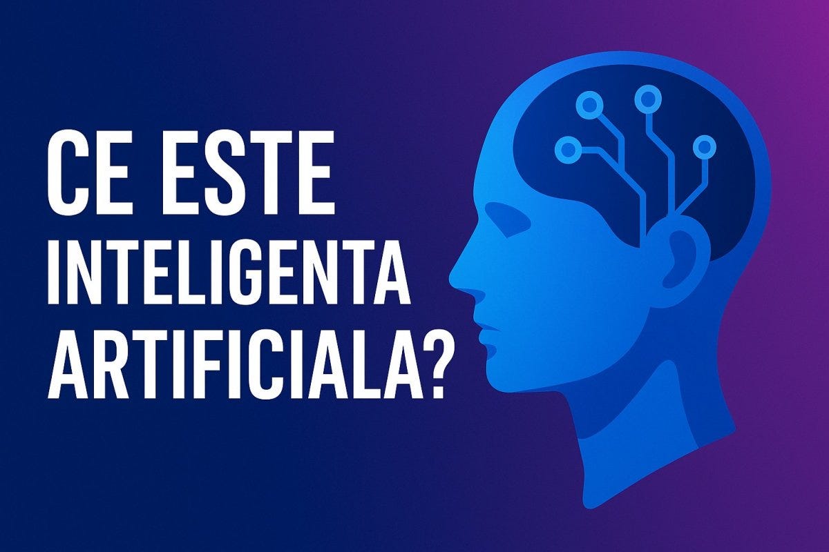 Ilustrație educativă despre AI: Ce este Inteligența Artificială și cum funcționează