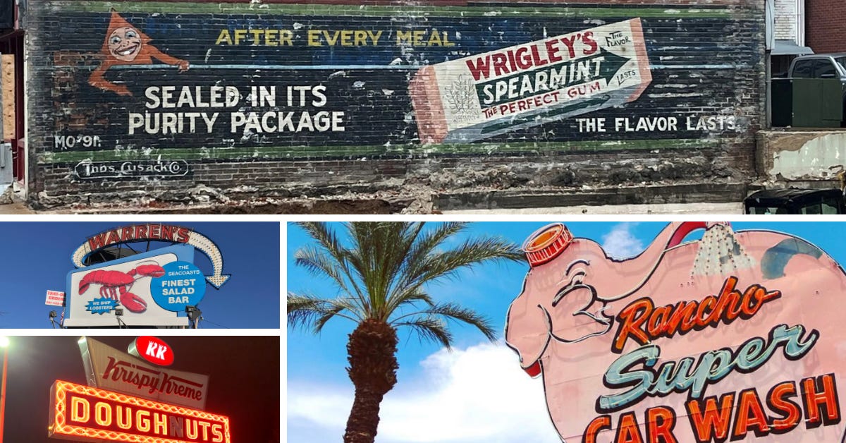 Gorgeous ghost signs for Wrigley's Spearmint Gum, Borden's Evaporated Milk emerge from decades-long hiding in Missouri